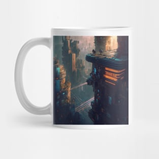 Cyberpunk city 7 Mug